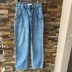 Garage Stylish Blue Baggy Denim Jeans